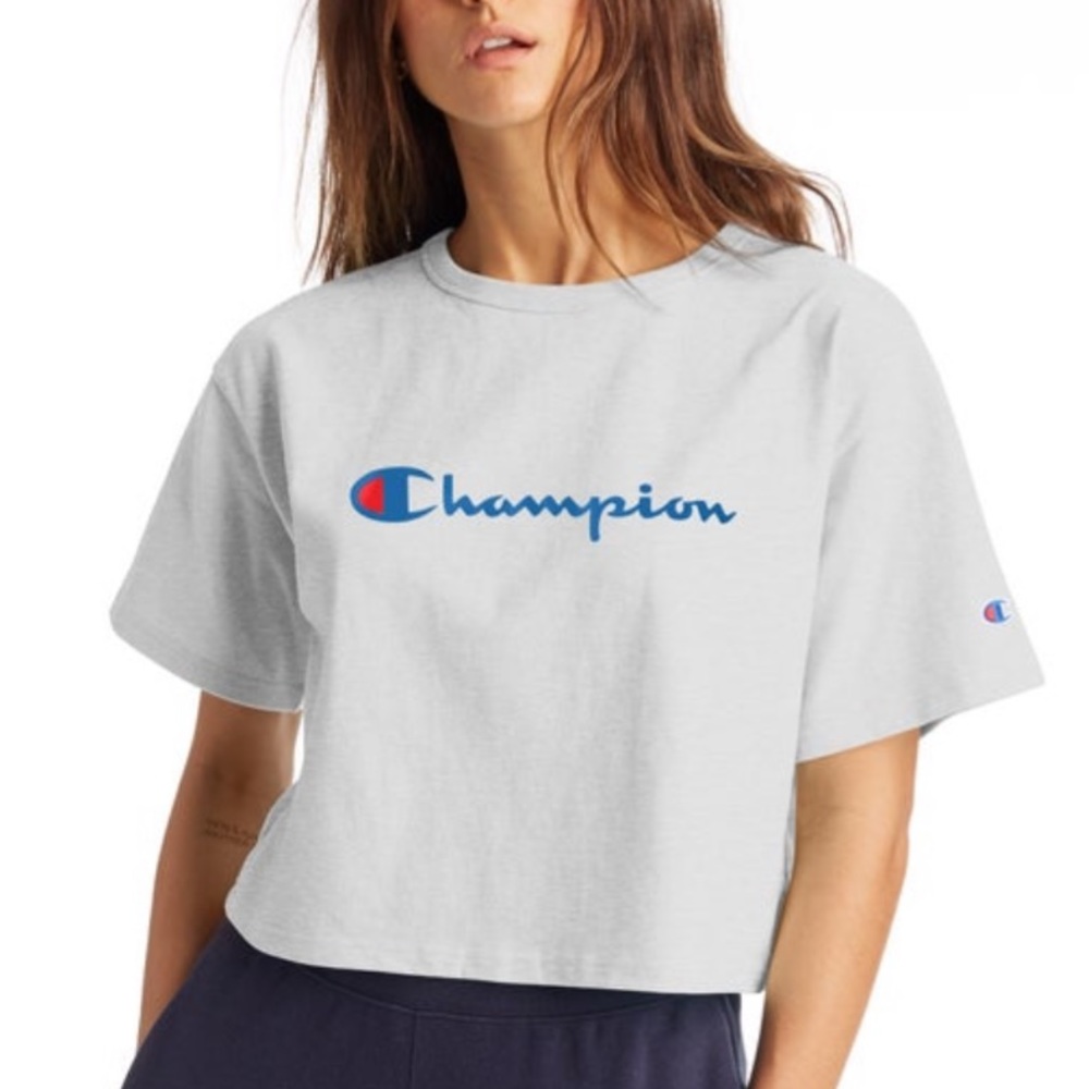Champion Heritage Crop Tee, Vintage Logo